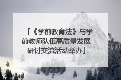 《学前教育法》与学前教师队伍高质量发展研讨交流活动举办