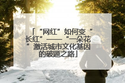 “网红”如何变“长红”——“一朵花”激活城市文化基因的破题之路