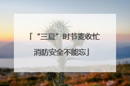 “三夏”时节麦收忙 消防安全不能忘