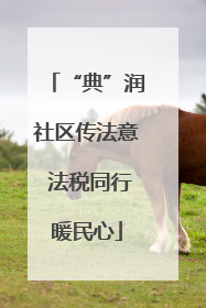 “典”润社区传法意 法税同行暖民心