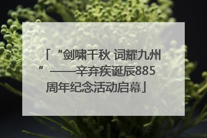 “剑啸千秋 词耀九州”——辛弃疾诞辰885周年纪念活动启幕