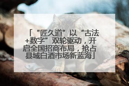“匠久道”以“古法+数字”双轮驱动，开启全国招商布局，抢占县域白酒市场新蓝海
