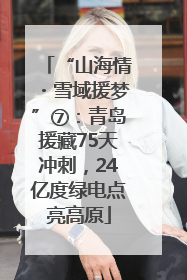“山海情・雪域援梦”⑦：青岛援藏75天冲刺，24亿度绿电点亮高原