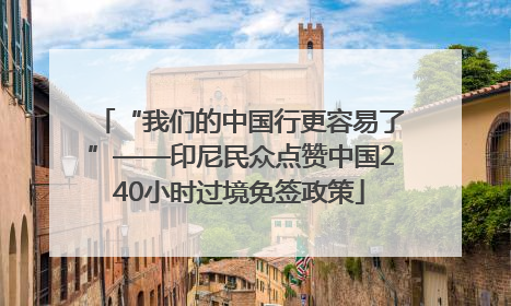 “我们的中国行更容易了”——印尼民众点赞中国240小时过境免签政策