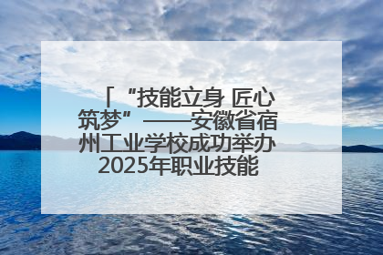 “技能立身 匠心筑梦”——安徽省宿州工业学校成功举办2025年职业技能活动周各项活动