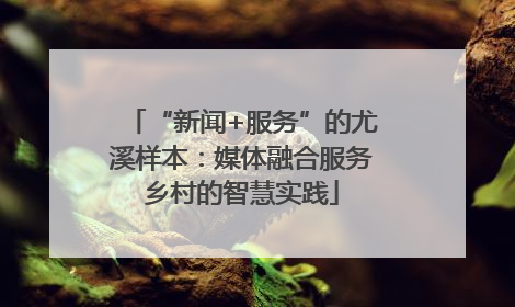 “新闻+服务”的尤溪样本：媒体融合服务乡村的智慧实践