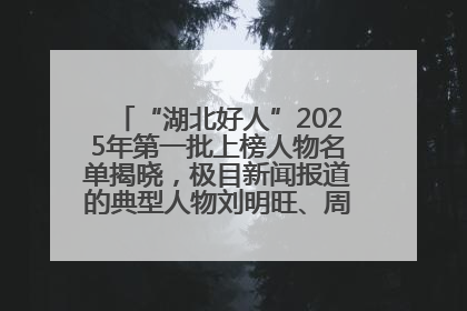 “湖北好人”2025年第一批上榜人物名单揭晓，极目新闻报道的典型人物刘明旺、周亮亮榜上有名