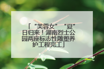 “芙蓉女”“夏”日归来！湖南烈士公园两座标志性雕塑养护工程完工