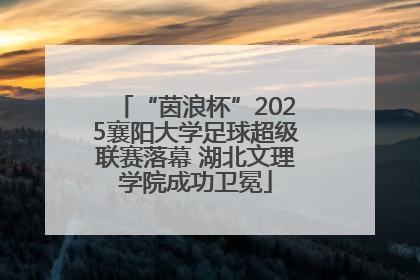 “茵浪杯”2025襄阳大学足球超级联赛落幕 湖北文理学院成功卫冕