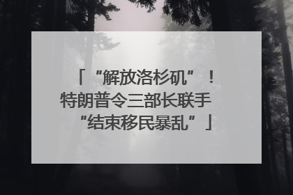 “解放洛杉矶”！特朗普令三部长联手“结束移民暴乱”