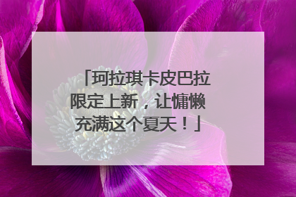 珂拉琪卡皮巴拉限定上新，让慵懒充满这个夏天！