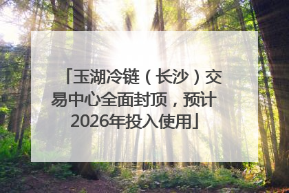 玉湖冷链（长沙）交易中心全面封顶，预计2026年投入使用