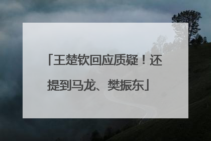 王楚钦回应质疑！还提到马龙、樊振东