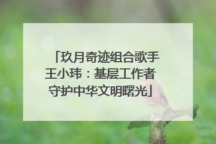 玖月奇迹组合歌手王小玮：基层工作者守护中华文明曙光