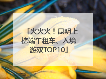 火火火！昆明上榜端午租车、入境游双TOP10
