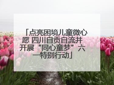 点亮困境儿童微心愿 四川自贡自流井开展“同心童梦”六一特别行动