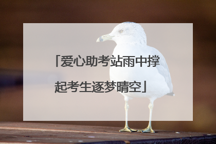 爱心助考站雨中撑起考生逐梦晴空