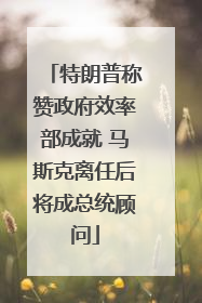 特朗普称赞政府效率部成就 马斯克离任后将成总统顾问