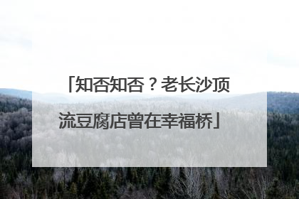 知否知否？老长沙顶流豆腐店曾在幸福桥