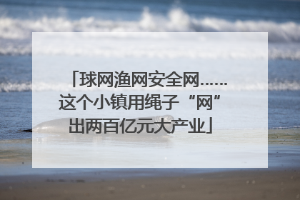 球网渔网安全网……这个小镇用绳子“网”出两百亿元大产业