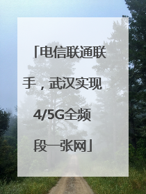 电信联通联手，武汉实现4/5G全频段一张网