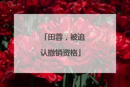 田蓉，被追认撤销资格