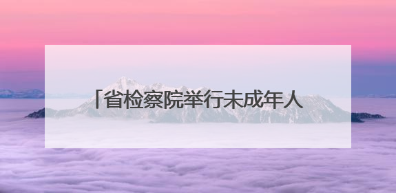 省检察院举行未成年人主题检察开放日活动