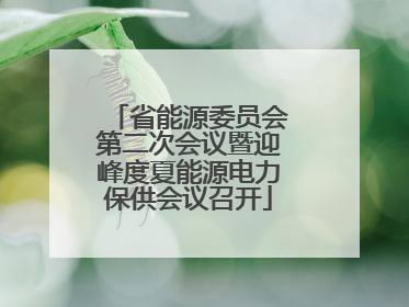 省能源委员会第二次会议暨迎峰度夏能源电力保供会议召开