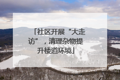 社区开展“大走访”，清理杂物提升楼道环境