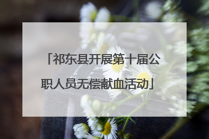 祁东县开展第十届公职人员无偿献血活动