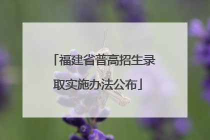 福建省普高招生录取实施办法公布