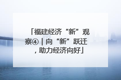 福建经济“新”观察④｜向“新”跃迁，助力经济向好