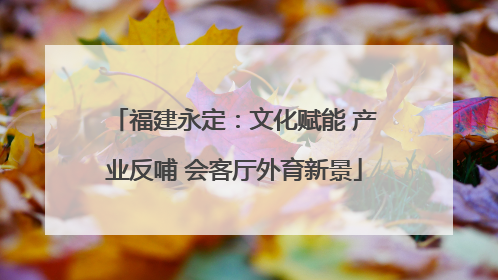 福建永定：文化赋能 产业反哺 会客厅外育新景