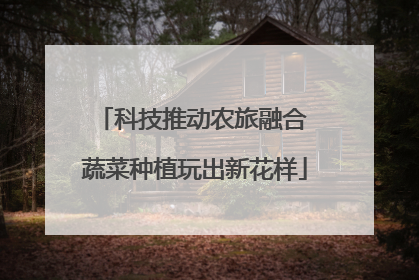 科技推动农旅融合 蔬菜种植玩出新花样