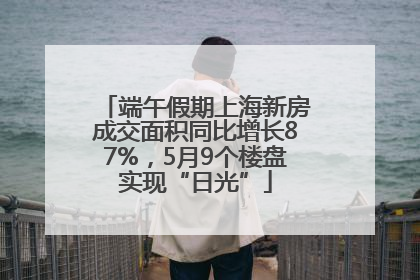 端午假期上海新房成交面积同比增长87%，5月9个楼盘实现“日光”