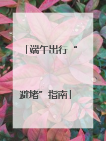 端午出行“避堵”指南