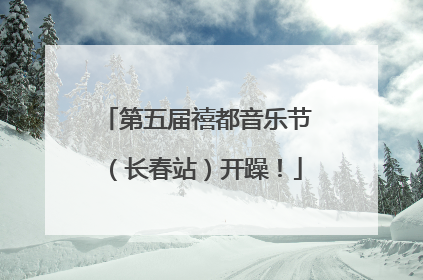 第五届禧都音乐节（长春站）开躁！
