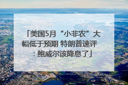美国5月“小非农”大幅低于预期 特朗普速评：鲍威尔该降息了