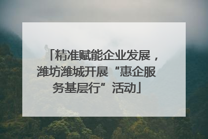 精准赋能企业发展，潍坊潍城开展“惠企服务基层行”活动