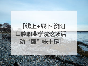 线上+线下 资阳口腔职业学院这场活动“廉”味十足