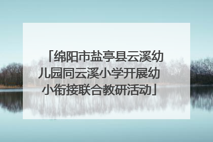 绵阳市盐亭县云溪幼儿园同云溪小学开展幼小衔接联合教研活动