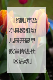 绵阳市盐亭县嫘祖幼儿园开展早教宣传进社区活动