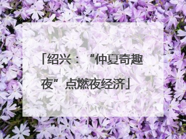 绍兴：“仲夏奇趣夜”点燃夜经济