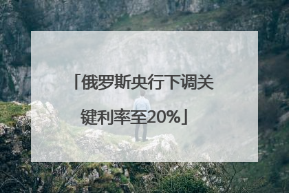 俄罗斯央行下调关键利率至20%