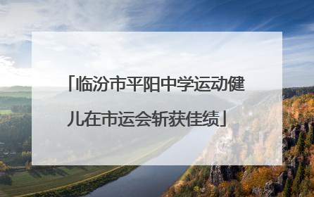 临汾市平阳中学运动健儿在市运会斩获佳绩