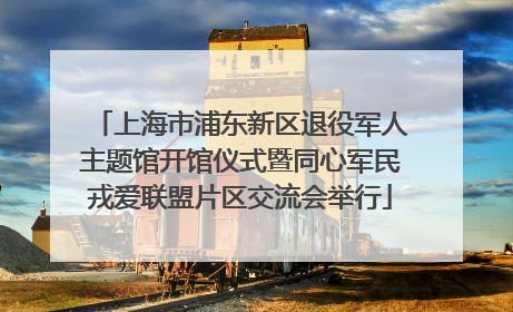 上海市浦东新区退役军人主题馆开馆仪式暨同心军民戎爱联盟片区交流会举行