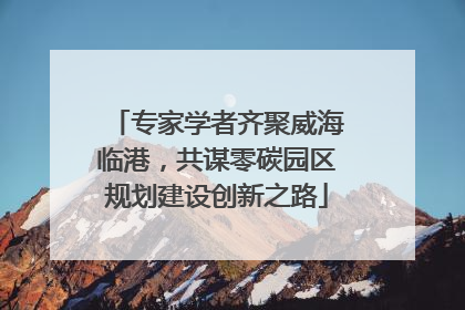 专家学者齐聚威海临港，共谋零碳园区规划建设创新之路