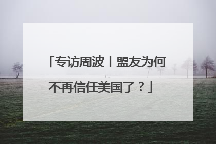 专访周波丨盟友为何不再信任美国了？