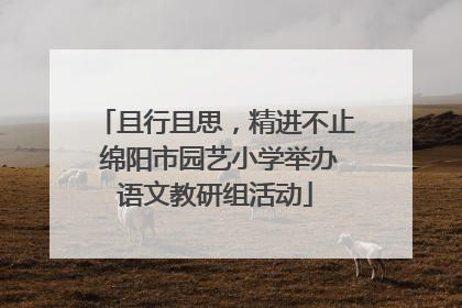 且行且思，精进不止 绵阳市园艺小学举办语文教研组活动