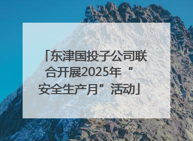 东津国投子公司联合开展2025年“安全生产月”活动